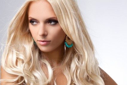 Style Cut Long Blonde Hair with Slight Curl